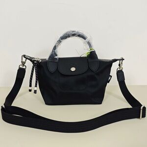 Longchamp Energy black quilted bag - mini crossbody and shoulder bag